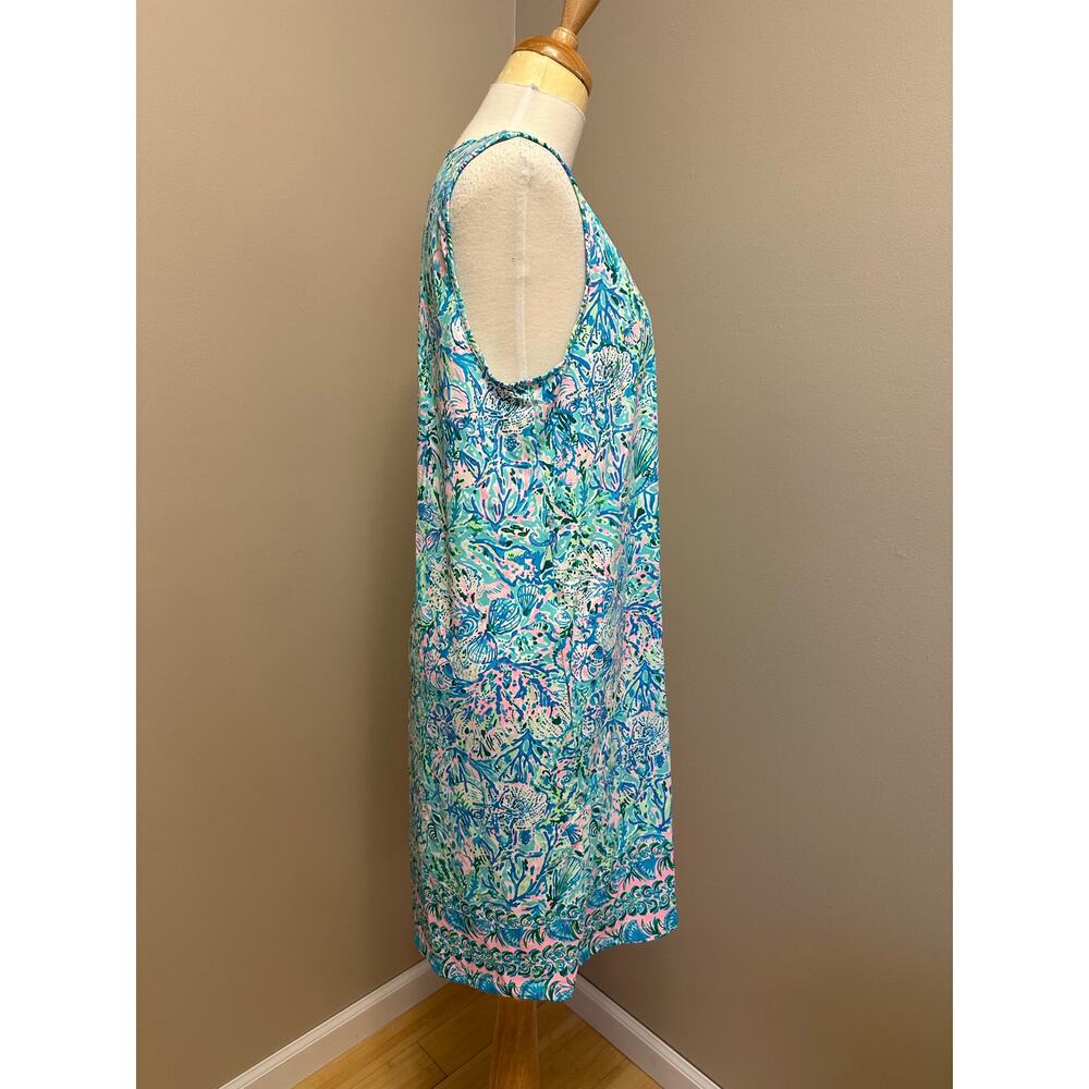 NWT Lilly Pulitzer Johana Sleeveless Coverup Surf Blue Soleil It On Me Sz Large - Picture 3 of 7
